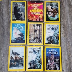 1980 1982 1983 1984 National Geographic Magazines Lot 80s 9‎ Issues Educational